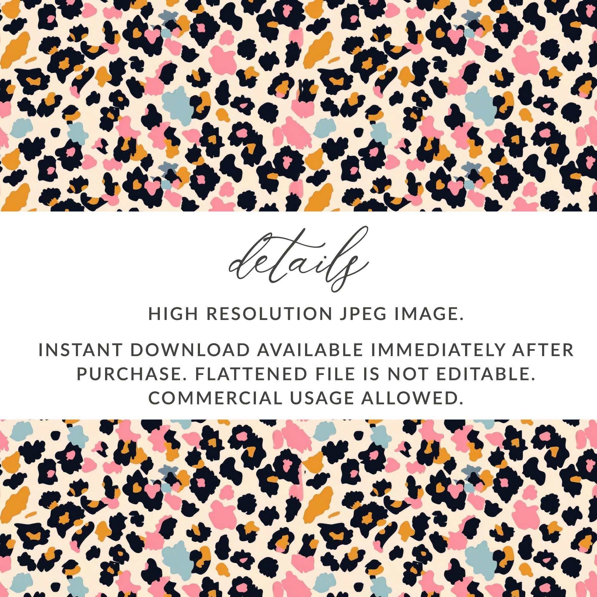Colorful Leopard Print High Resolution JPEG Image