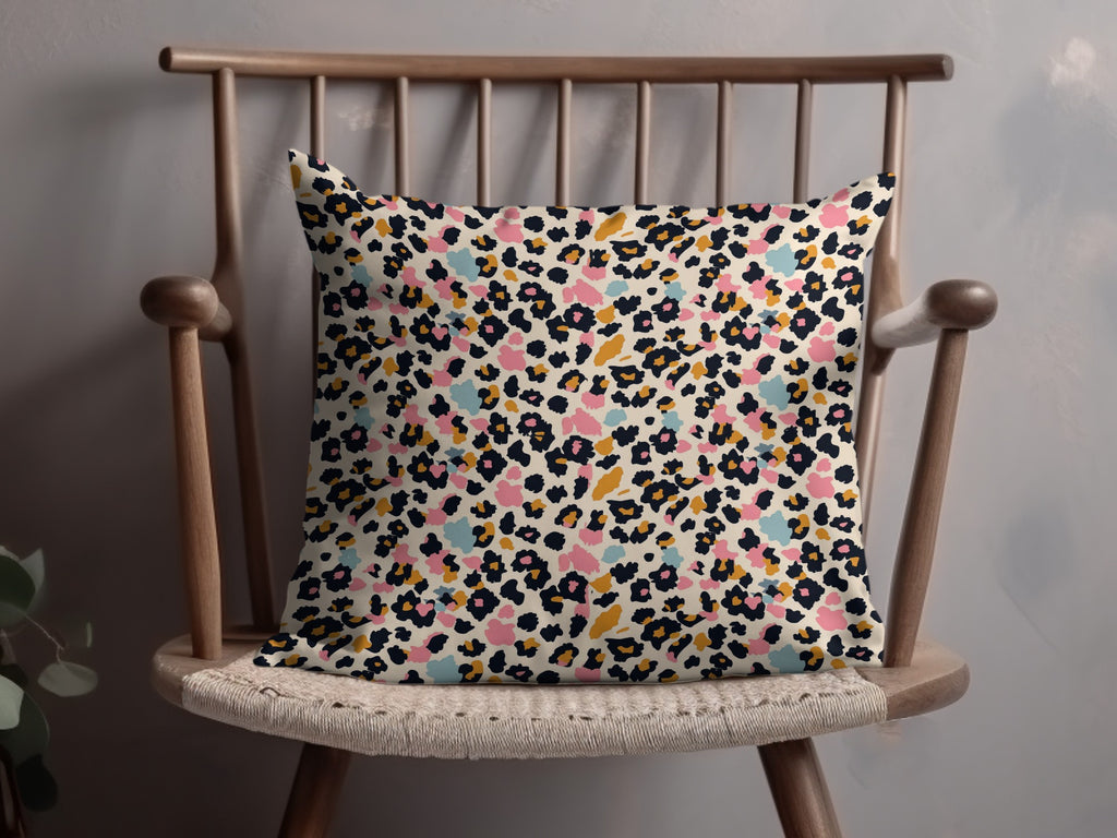 Colorful Abstract Floral Pattern Throw Pillow Product