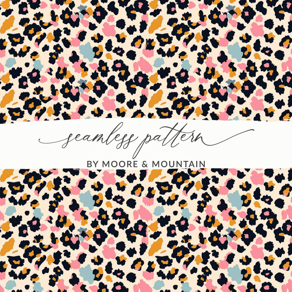 Colorful Leopard Seamless Pattern by Moore & Mountain