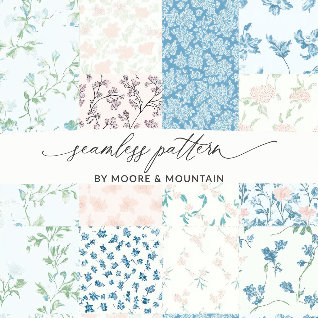 Elegant Floral Seamless Pattern by Moore and Mountain