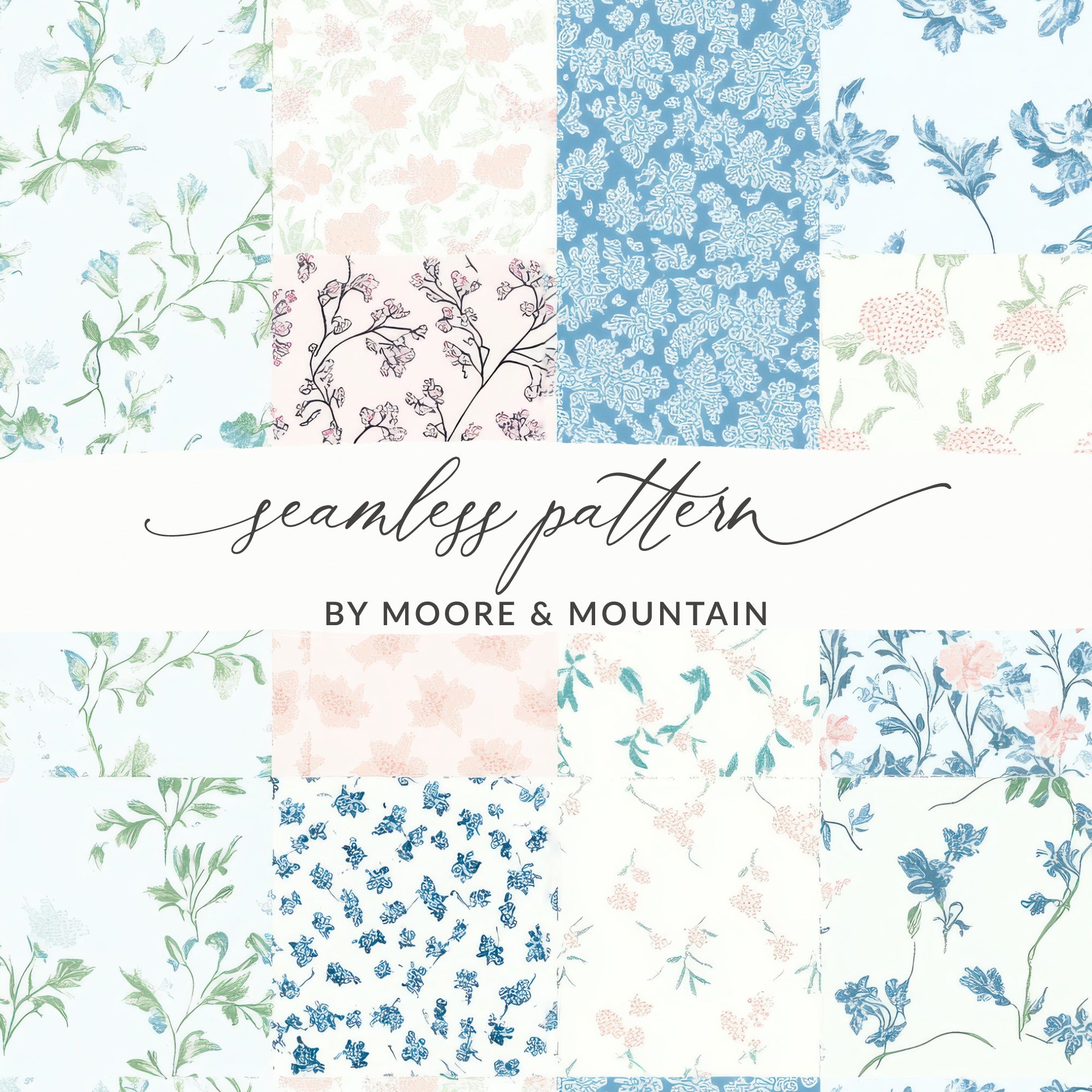 Elegant Floral Seamless Pattern by Moore and Mountain