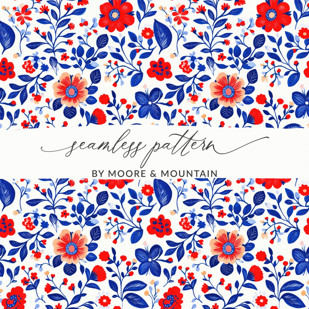 Seamless Floral Pattern by Moore & Mountain Design