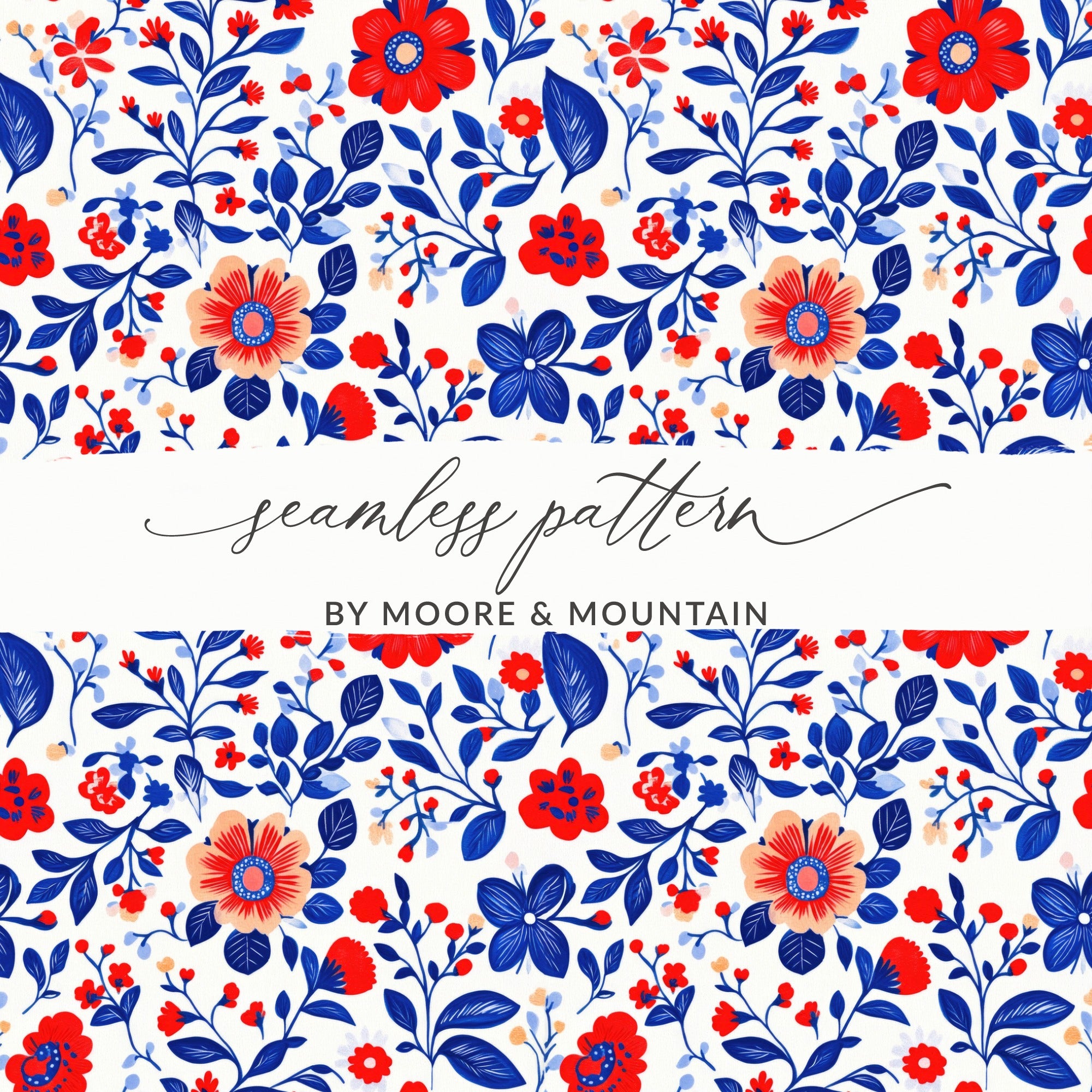 Seamless Floral Pattern by Moore & Mountain Design