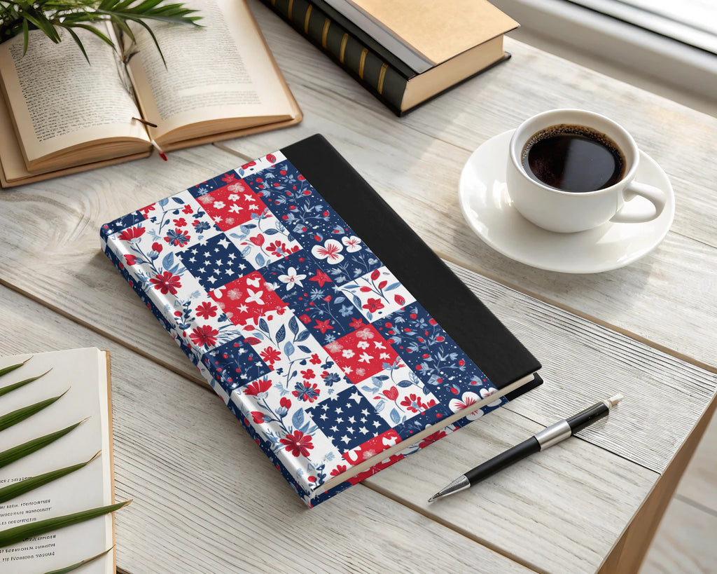 Floral and Patriotic Design Hardcover Journal Product
