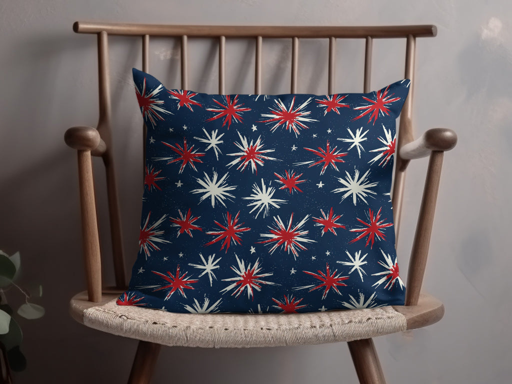 Festive Starburst Pattern Decorative Throw Pillow Product