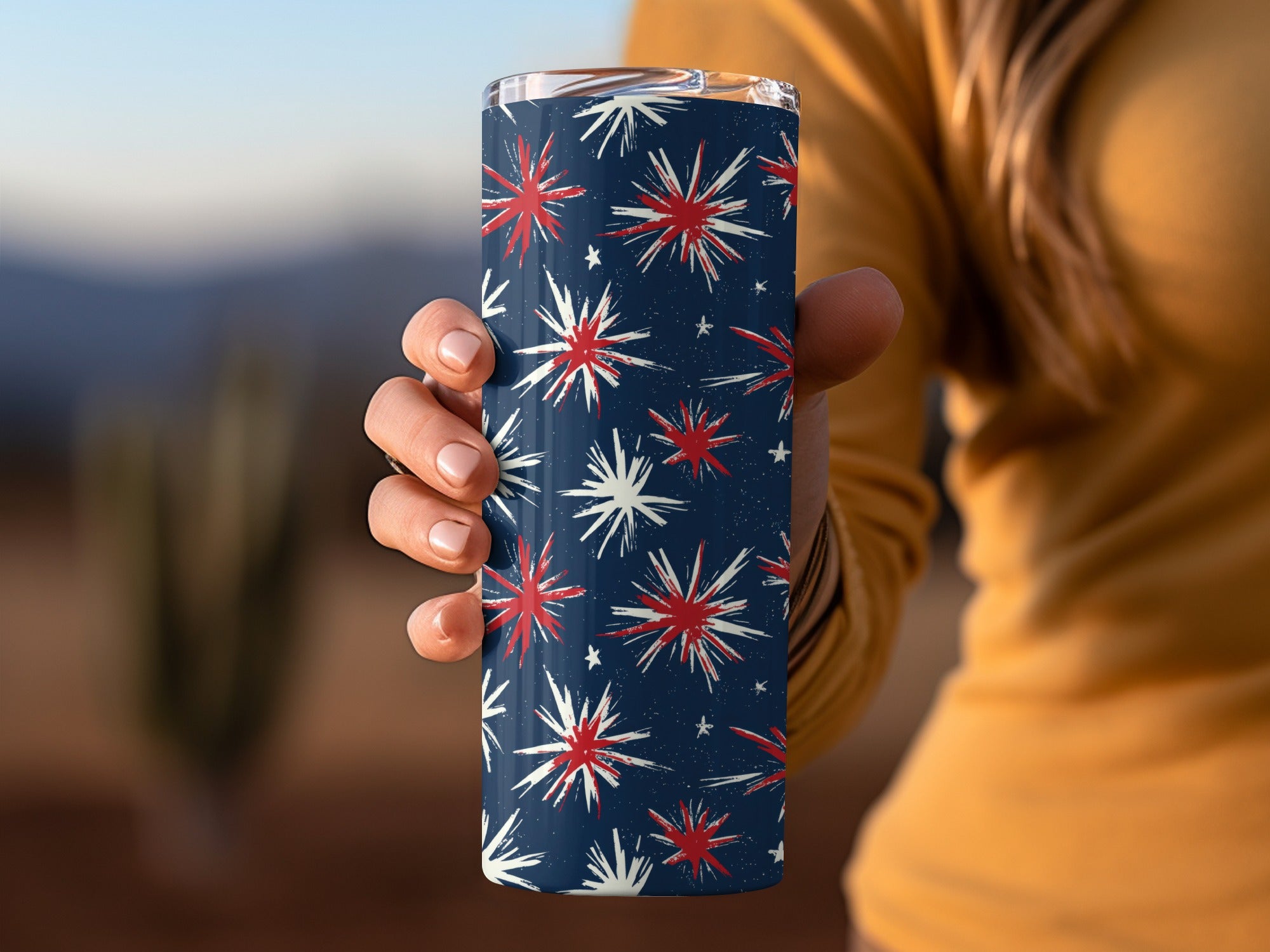 Patriotic Starburst Design Insulated Tumbler Product
