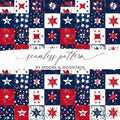 Red White and Blue Star Pattern Seamless Design