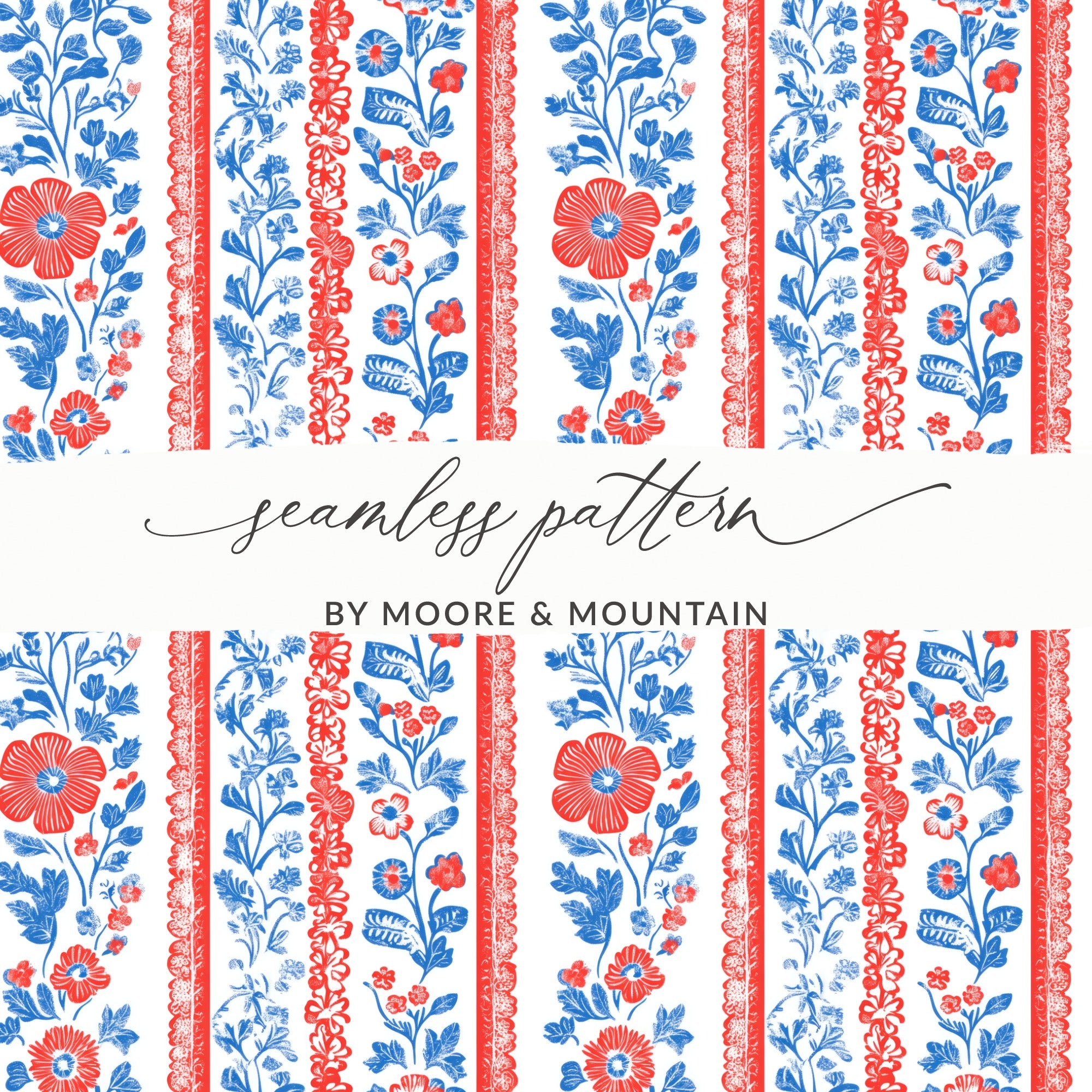 Seamless Floral Pattern by Moore & Mountain product
