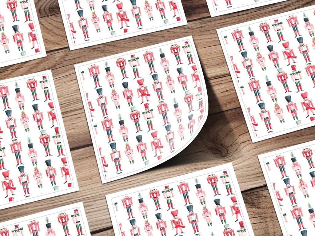 Pattern of Watercolor Nutcracker Figures Holiday Digital - Moore and Mountain