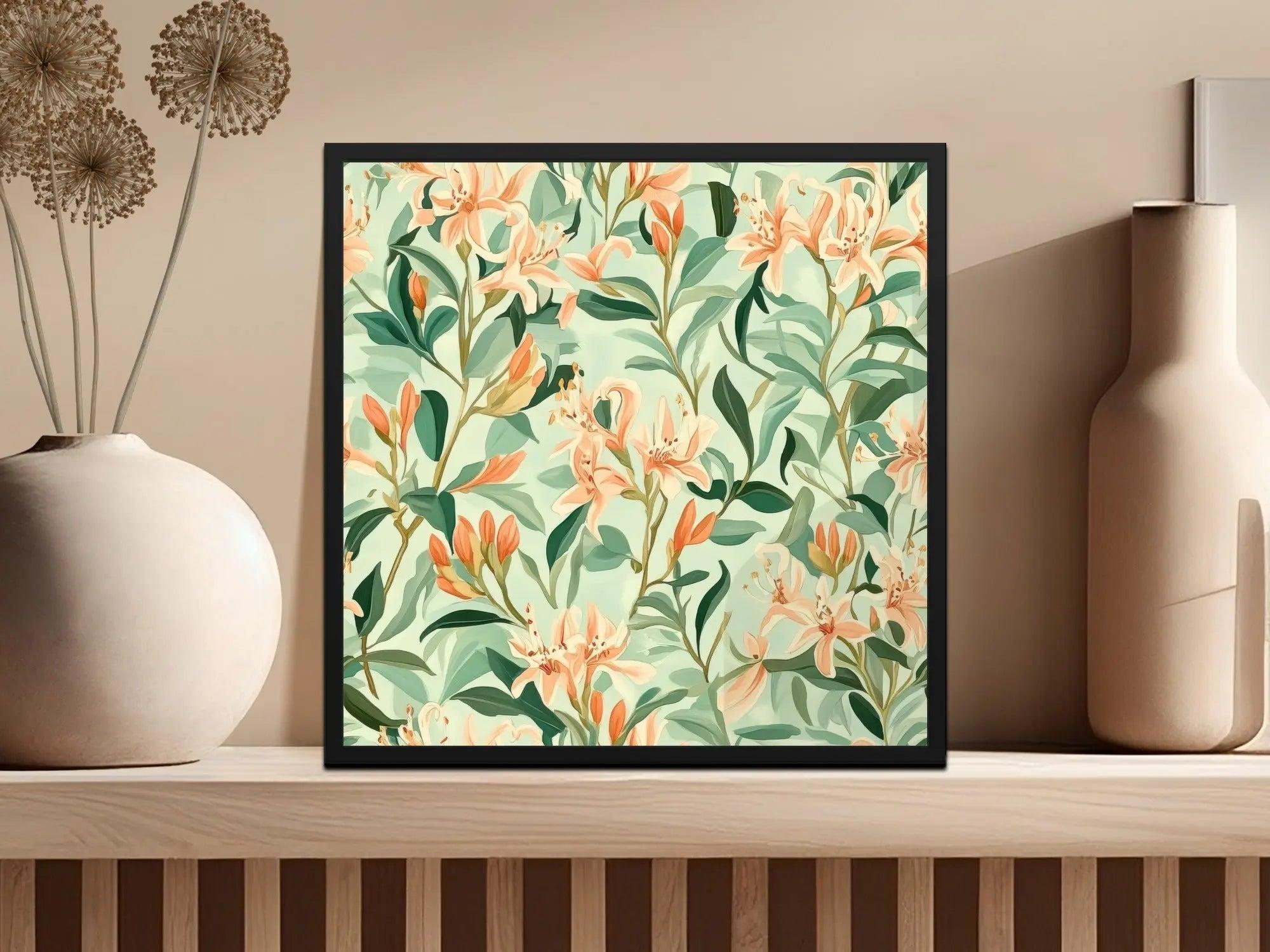 Peach Azalea Floral Digital Paper, Seamless Pattern for Fabric Design, Printable Background, Digital Download, Scrapbooking, Wallpaper - Moore and Mountain