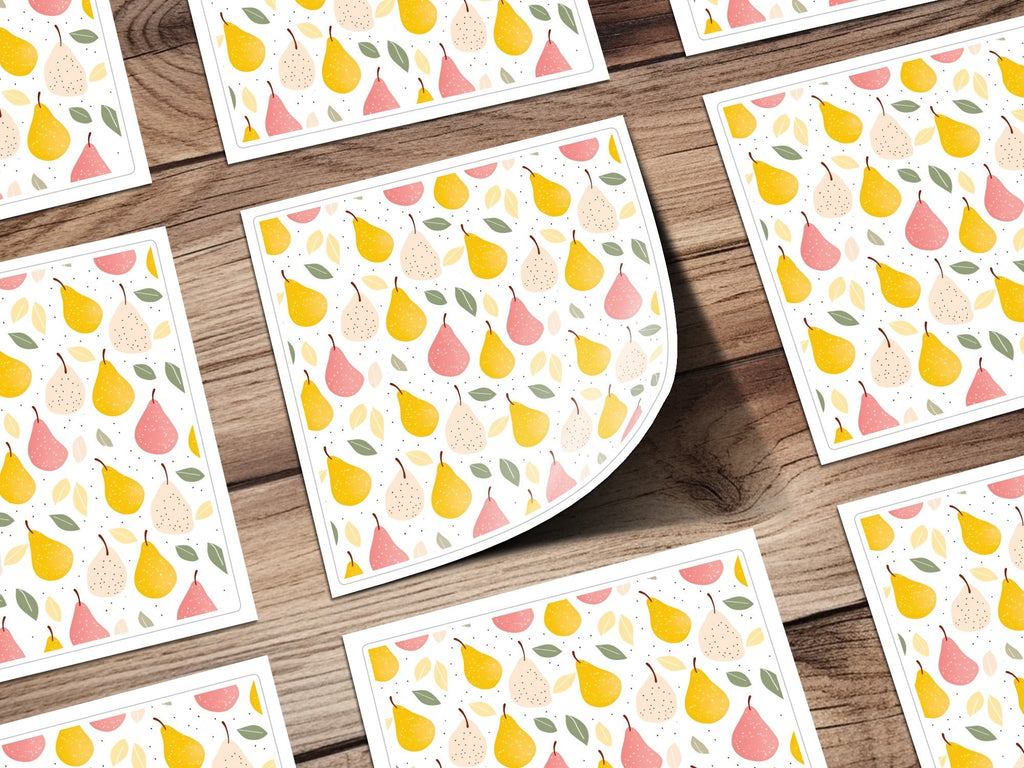 Pear T-Shirt, Seamless File, Fruit Digital, Pear Pattern, Fabric Design, Printable Art, Seamless Pattern, Trendy Apparel, Clothing Design - Moore and Mountain