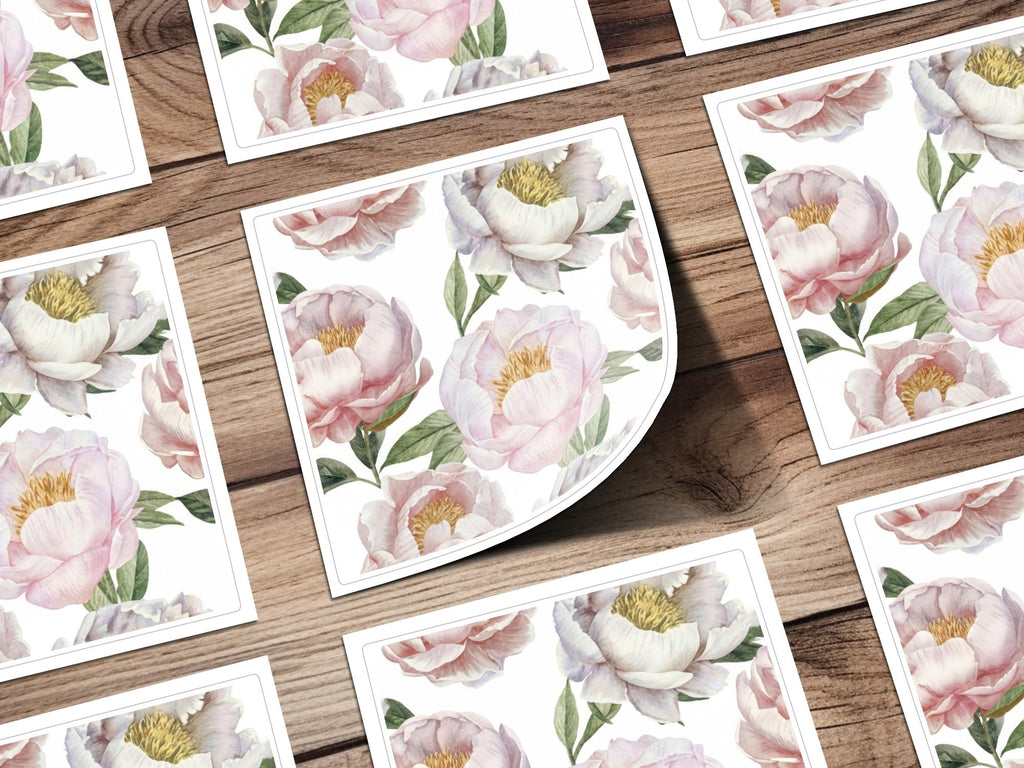Peony Seamless Pattern Digital Download, Floral Background, Watercolor Flower Design, Repeating Print, Scrapbooking Paper, Fabric Design - Moore and Mountain
