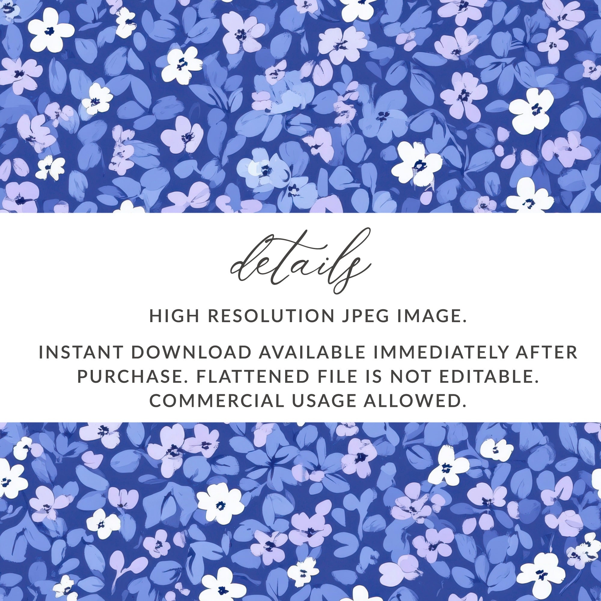 High Resolution Floral Pattern JPEG Instant Download