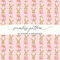 Peter Rabbit Digital Paper, Seamless Bunny Pattern, Watercolor Animal Print, Fabric Design, Baby Shower Decor, Digital Download, JPEG Files - Moore and Mountain