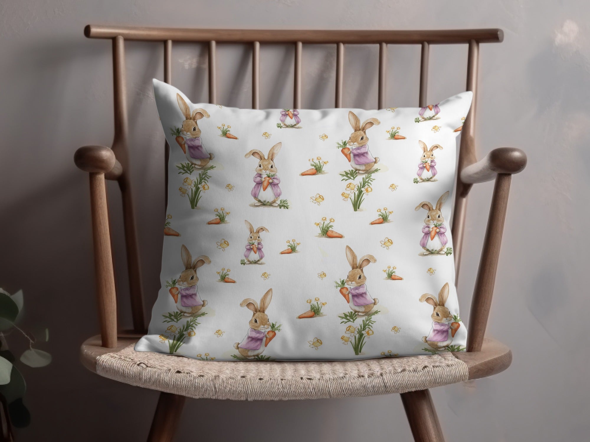 Peter Rabbit Digital Seamless Pattern, Spring Easter Bunny JPEG, Cute Kids Fabric Design, Nursery Wallpaper, Digital Paper Download - Moore and Mountain