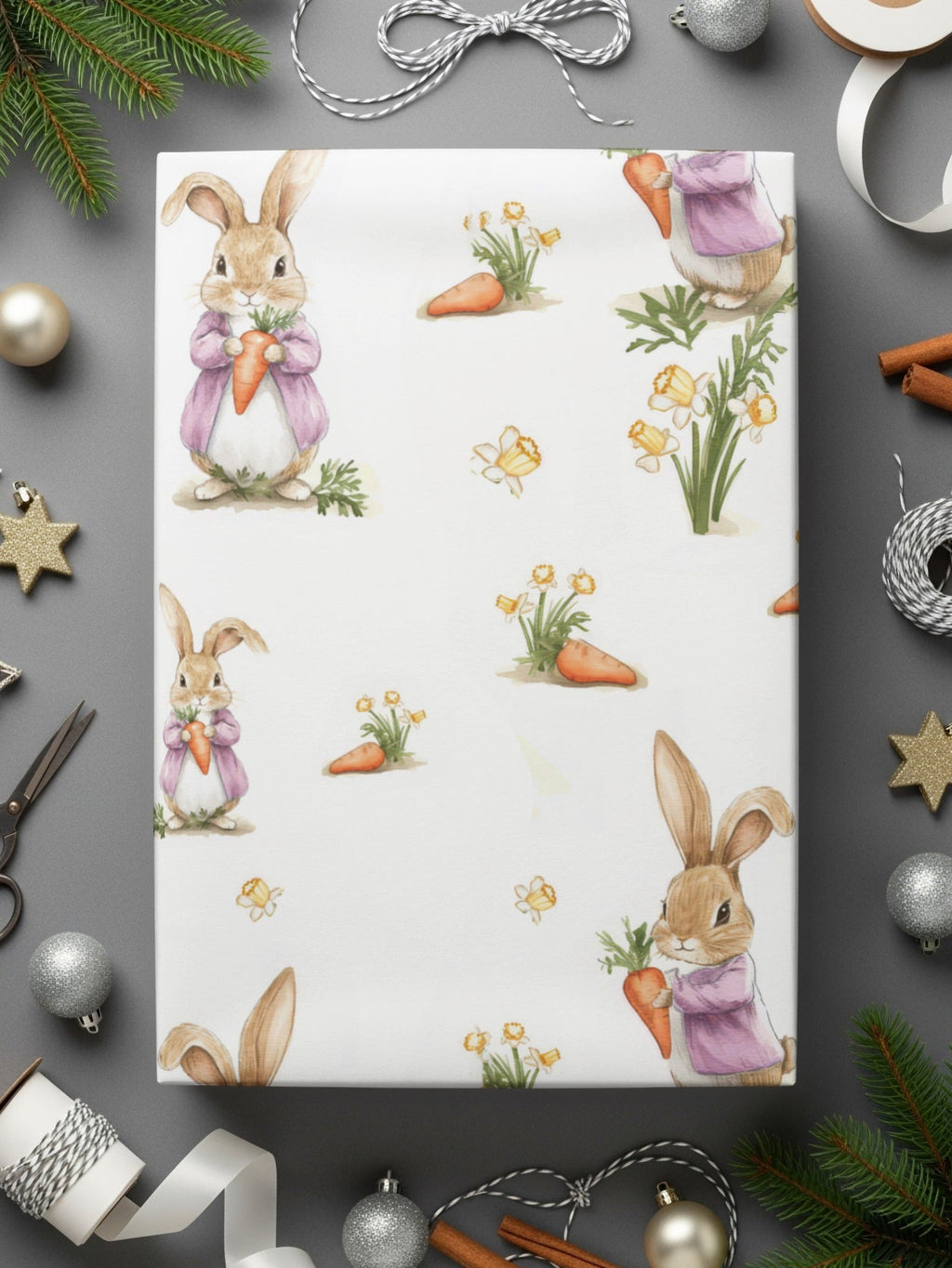 Peter Rabbit Digital Seamless Pattern, Spring Easter Bunny JPEG, Cute Kids Fabric Design, Nursery Wallpaper, Digital Paper Download - Moore and Mountain
