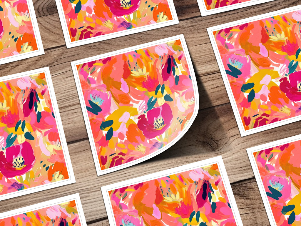 Bold and Vibrant Multicolor Floral Art Prints