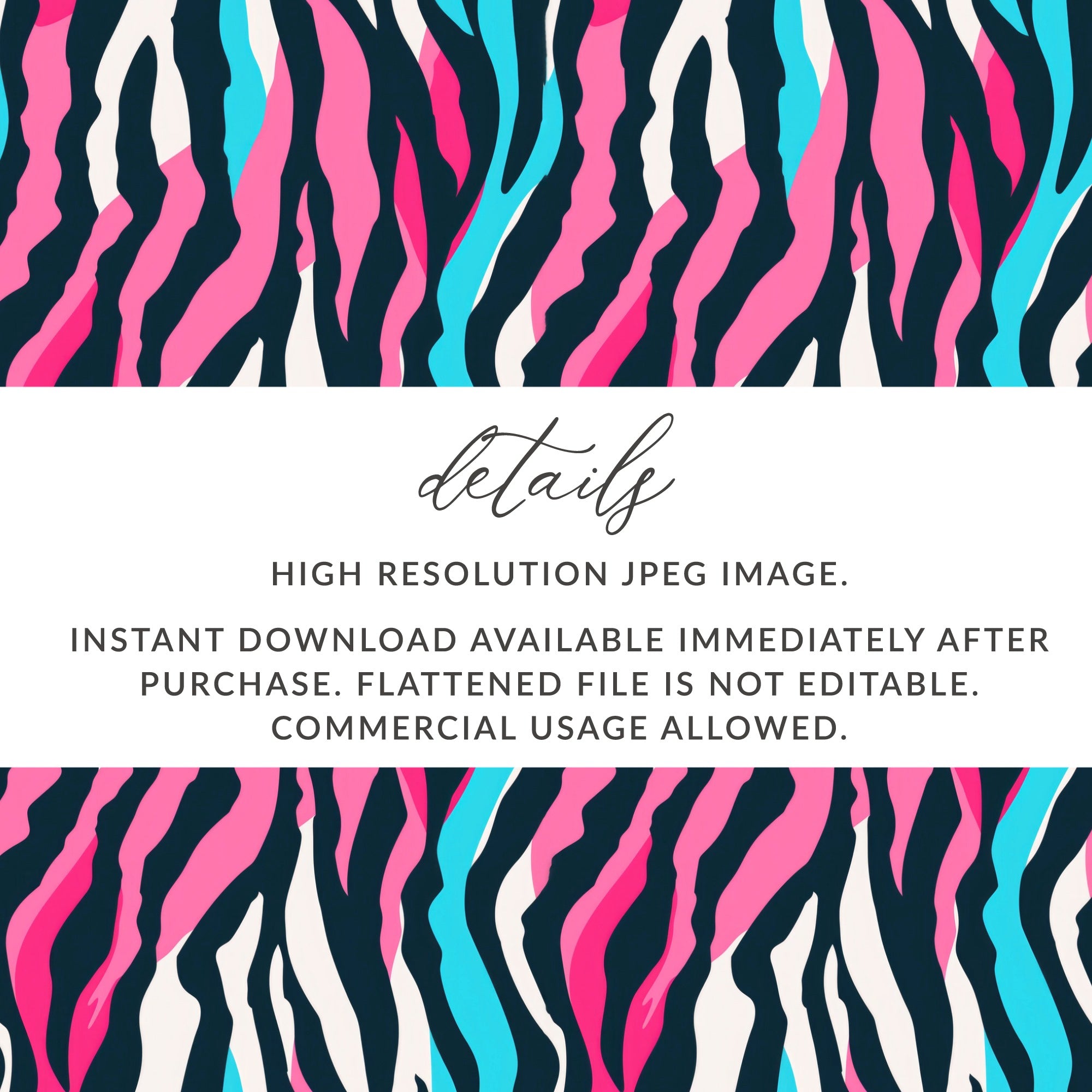 Vibrant Zebra Stripes High Resolution JPEG Download
