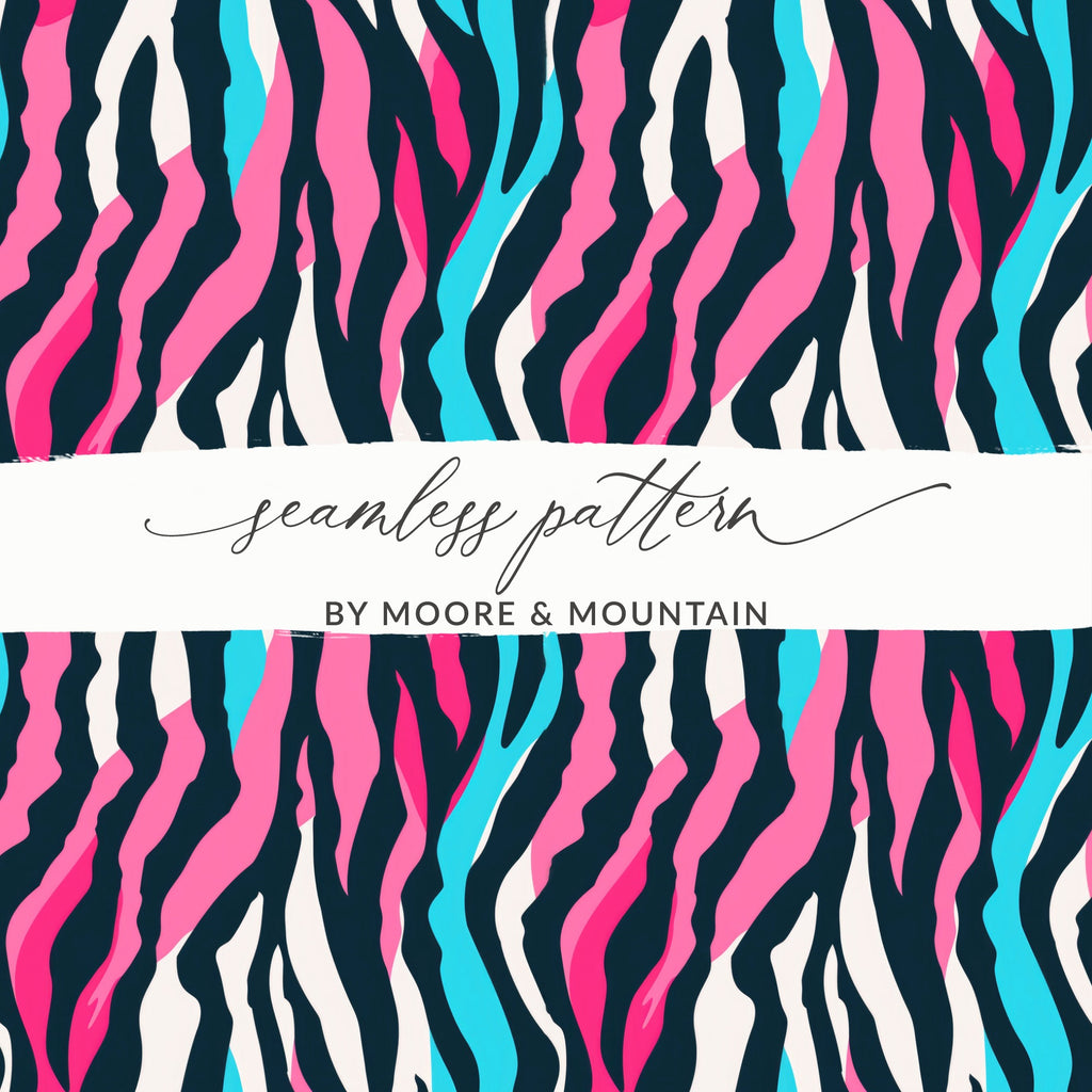 Vibrant Abstract Animal Stripes Seamless Pattern Design