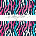 Vibrant Abstract Animal Stripes Seamless Pattern Design