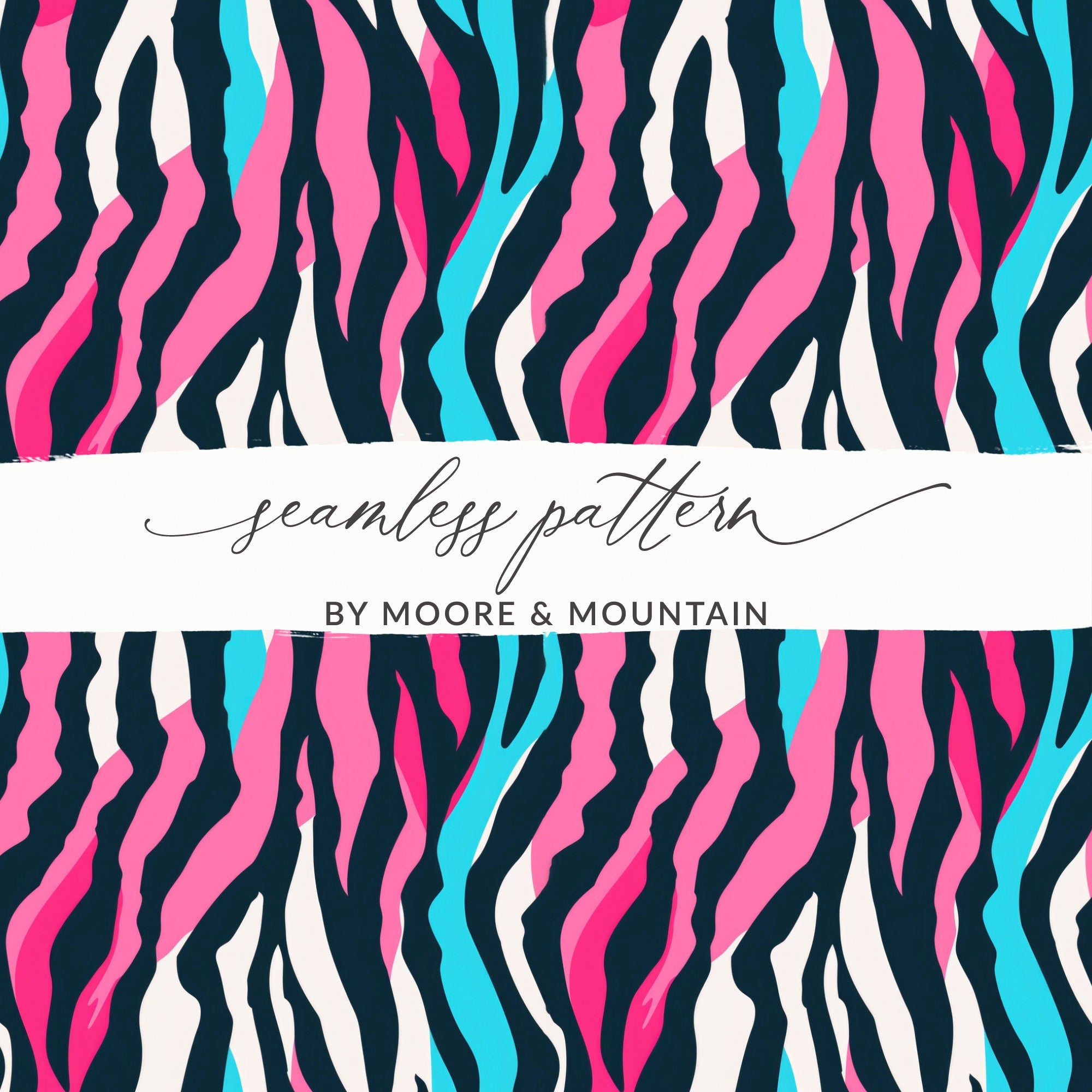 Vibrant Abstract Animal Stripes Seamless Pattern Design