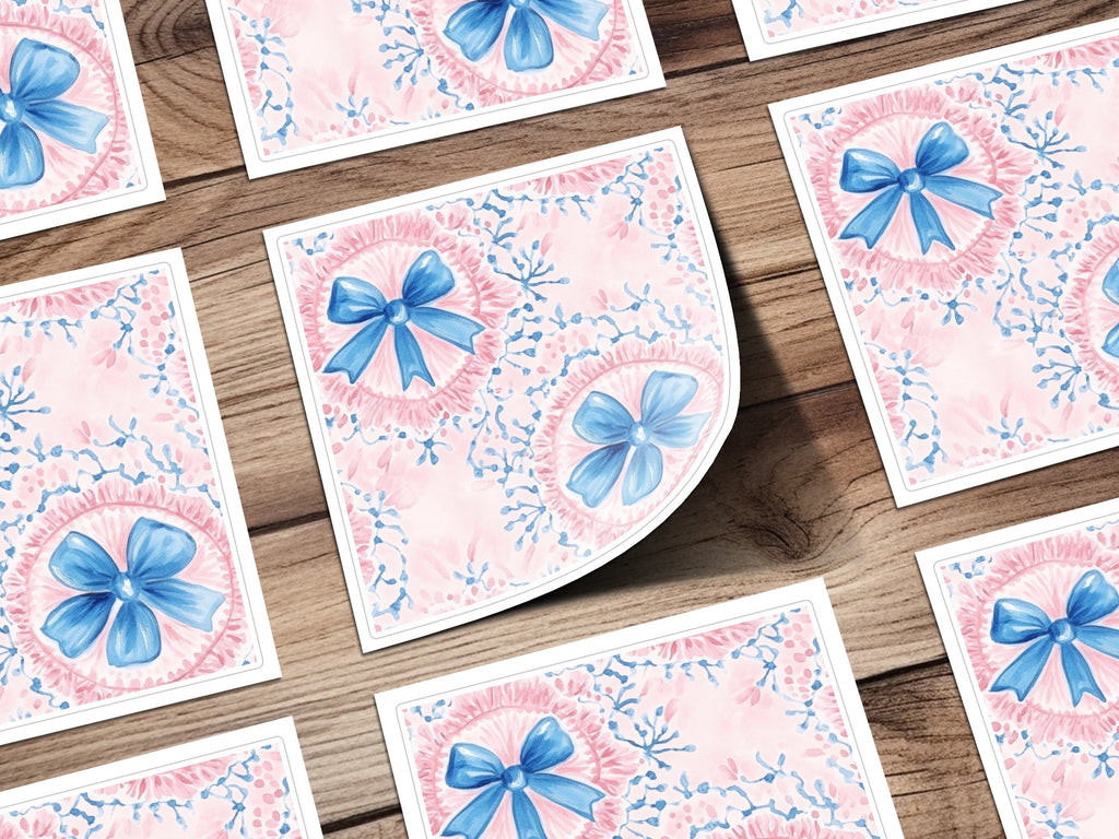 Pink Bows Seamless Grandmillenial Digital - Moore and Mountain