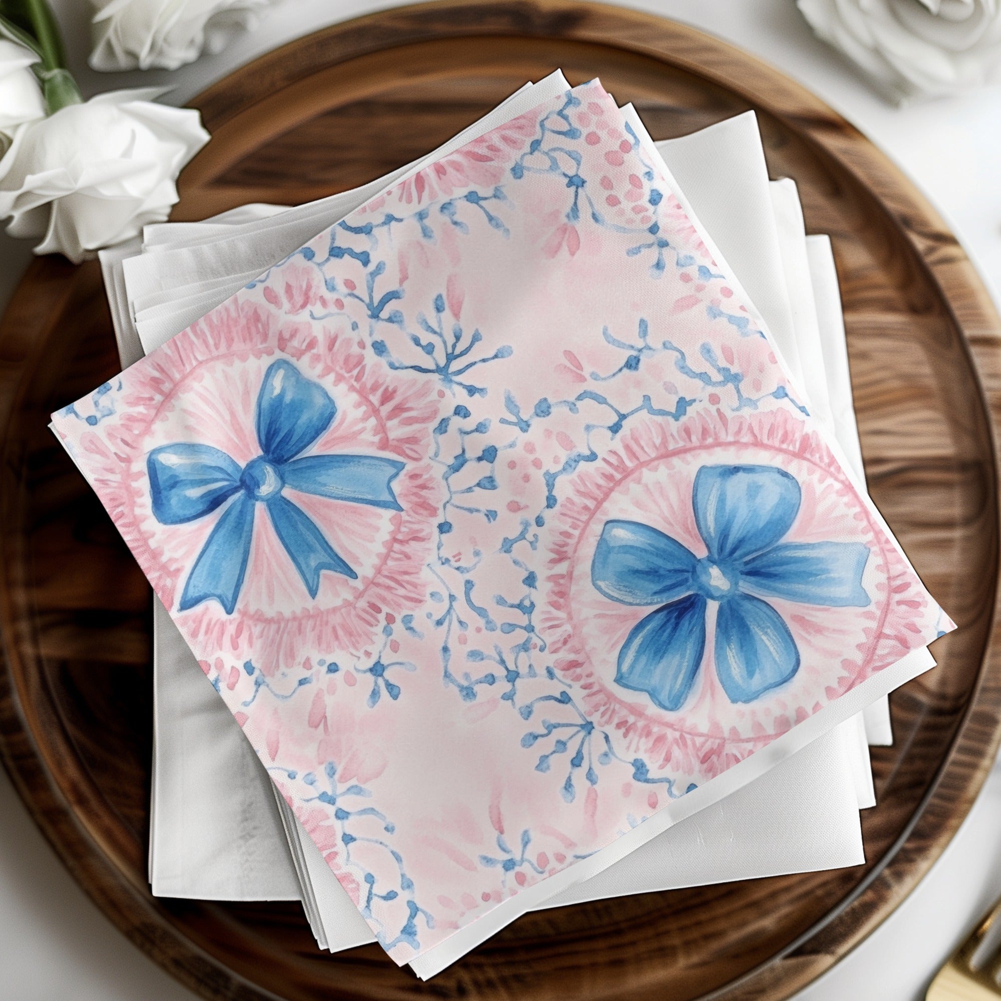 Pink Bows Seamless Grandmillenial Digital - Moore and Mountain