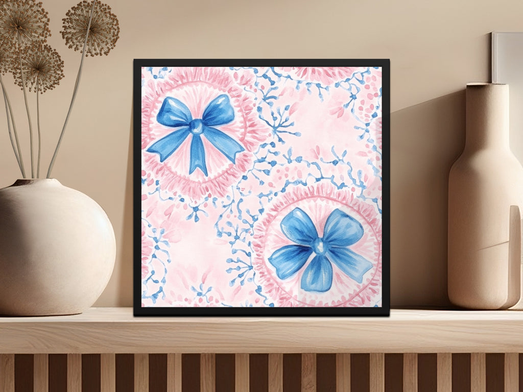 Pink Bows Seamless Grandmillenial Digital - Moore and Mountain