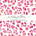 Pink Cheetah Print, Seamless Pattern, Digital Paper, Pink and Gold Animal Print, Commercial Use, Leopard Print, Digital Download - Moore and Mountain