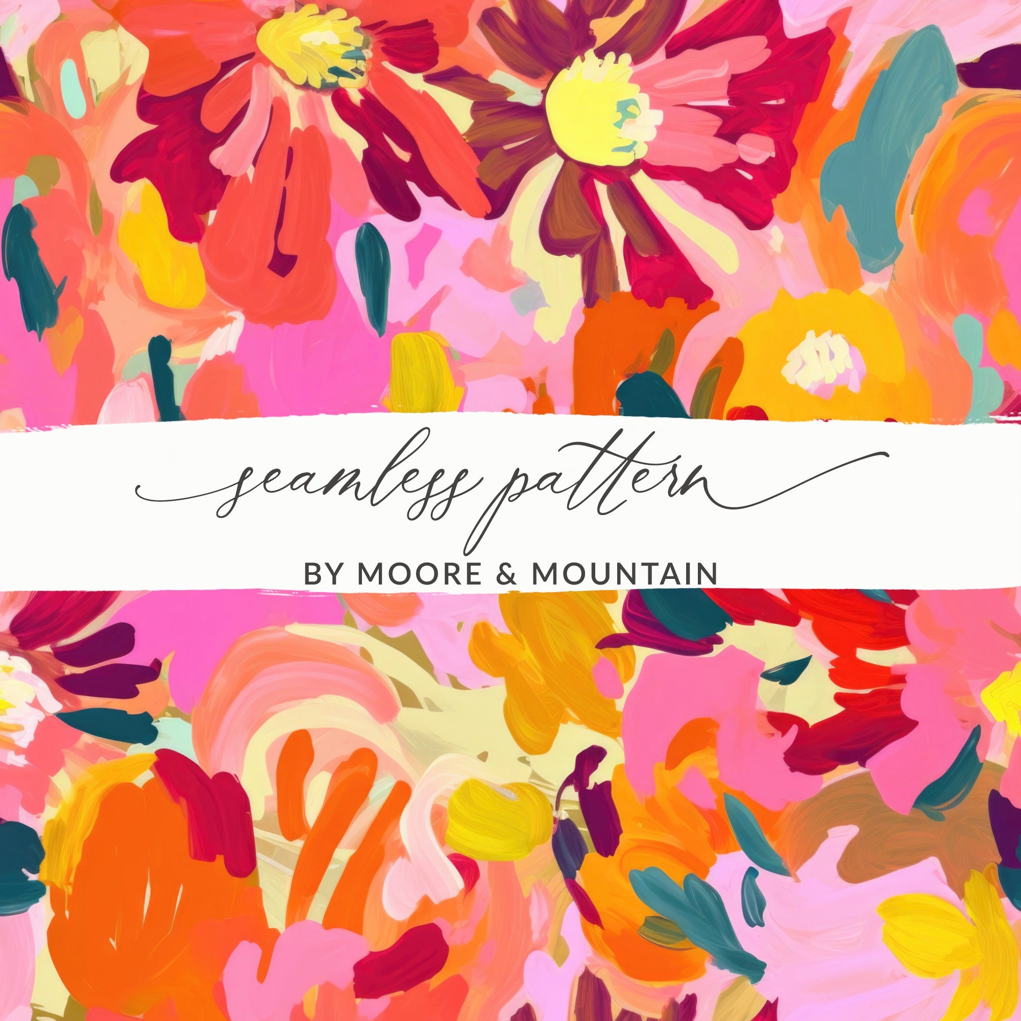 Vibrant Floral Seamless Pattern by Moore & Mountain