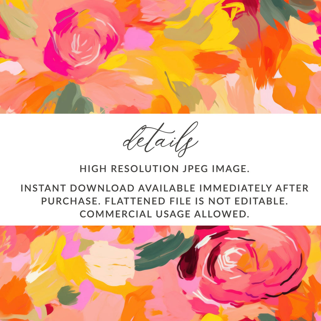 High Resolution Abstract Floral Art Instant Download
