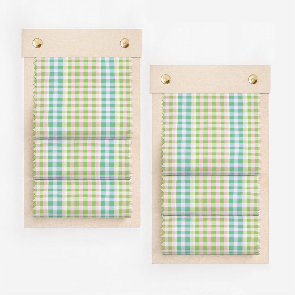 Pastel Gingham Pattern Blinds for Stylish Home Decor