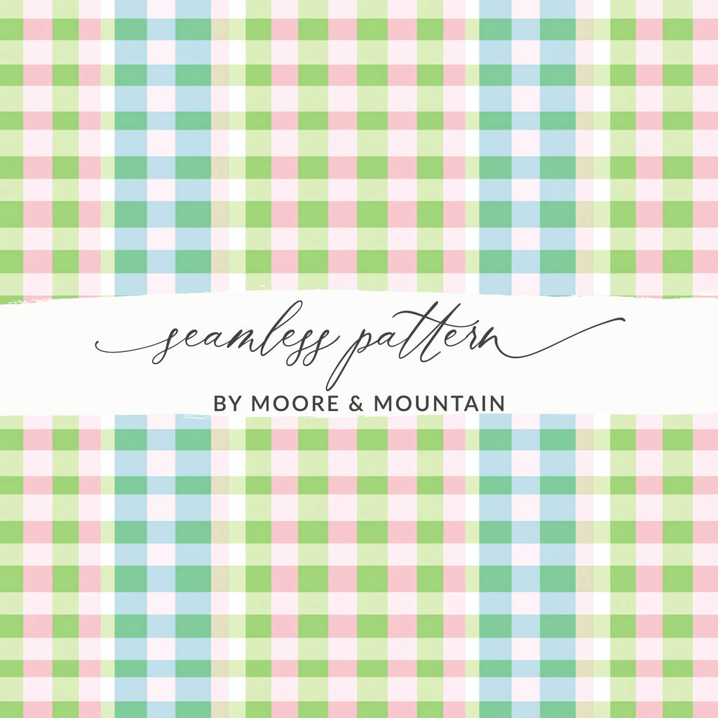 Colorful Pastel Plaid Seamless Pattern Design