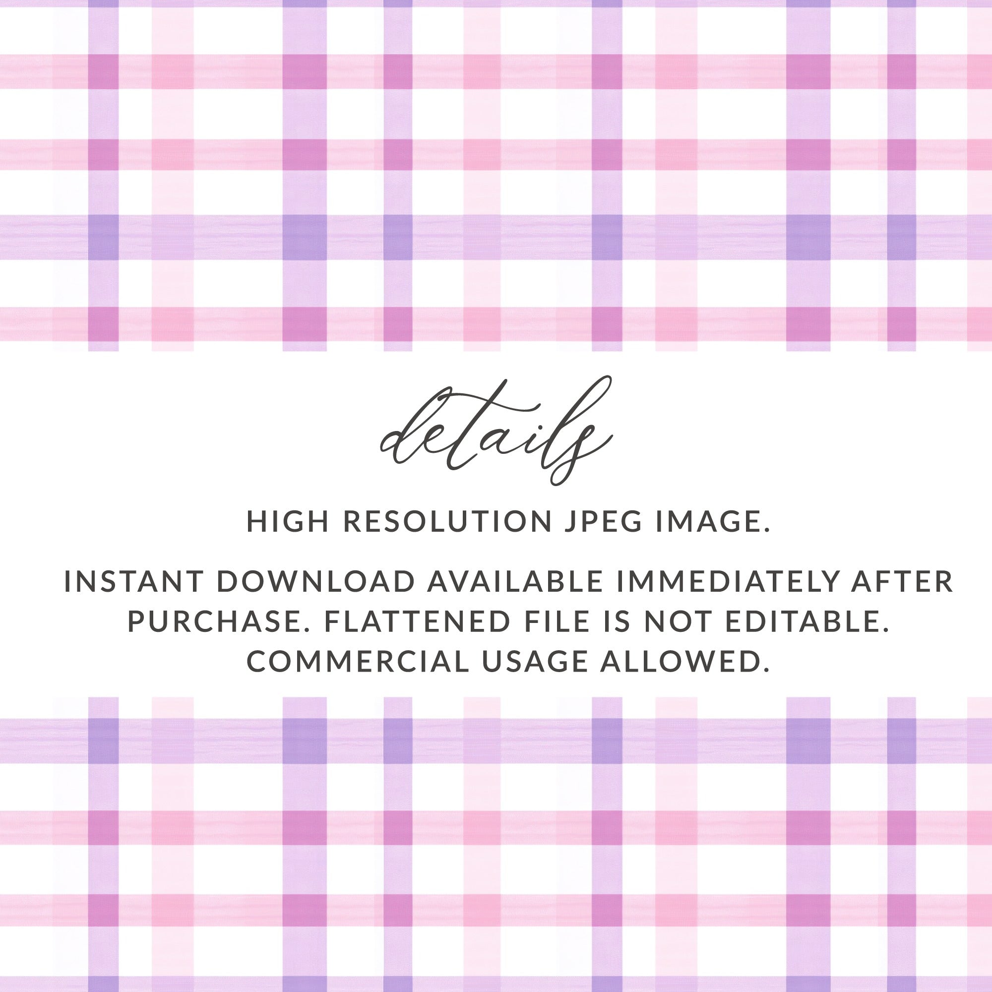 High Resolution Pink Purple Plaid Instant Download Image