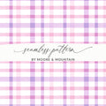Pink and Purple Plaid Seamless Pattern Design