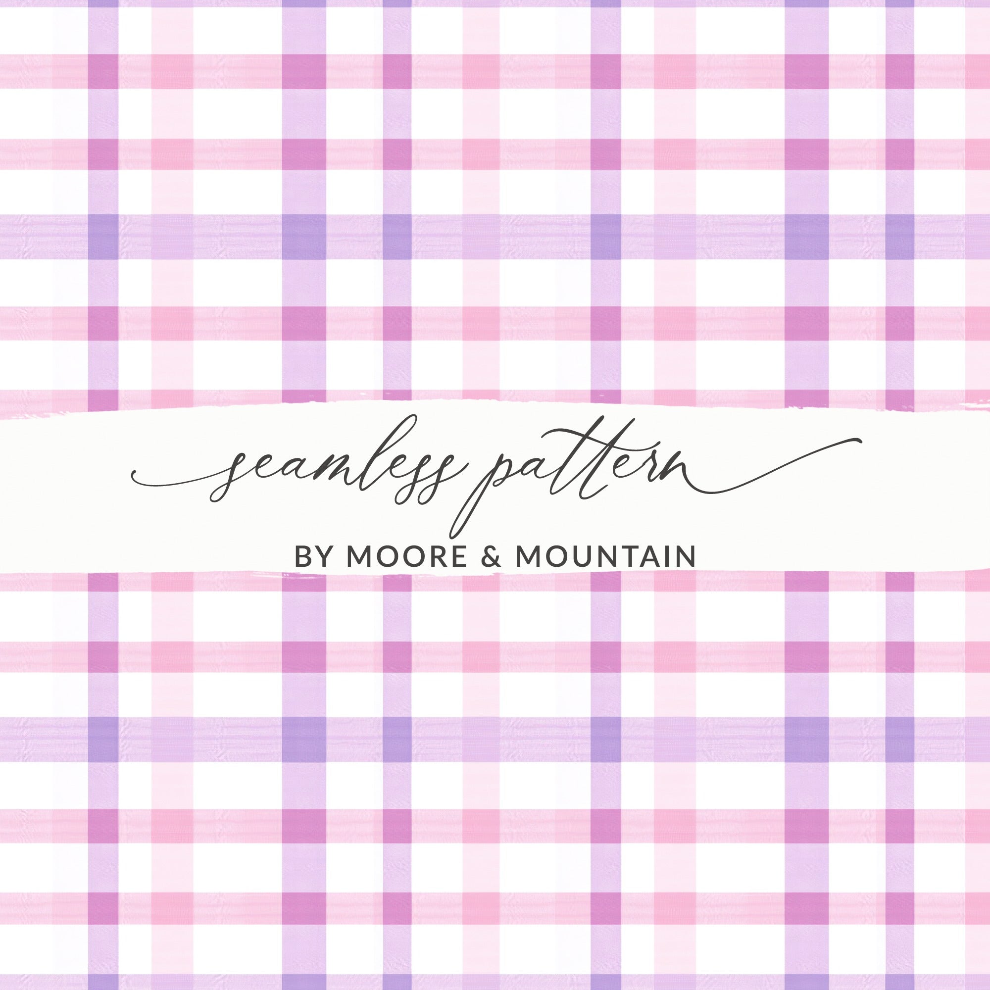 Pink and Purple Plaid Seamless Pattern Design