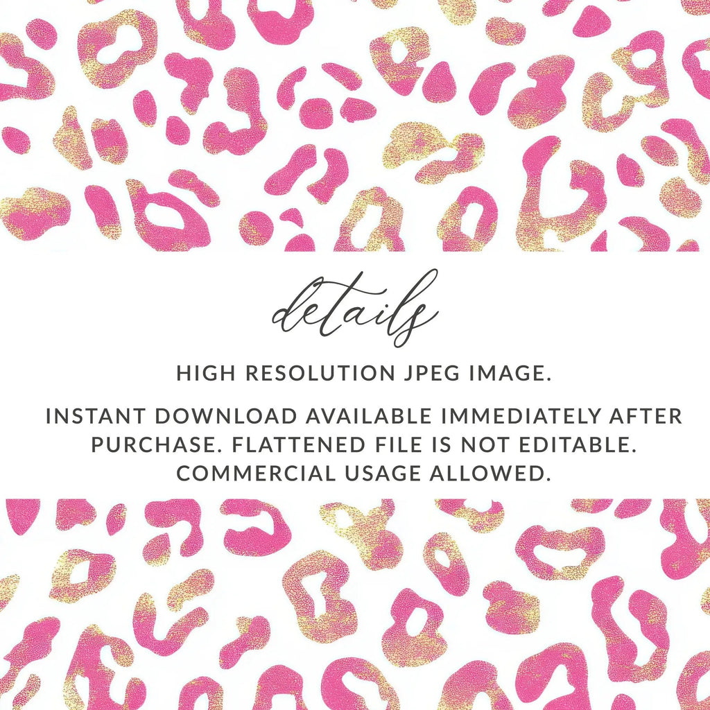 Pink Leopard Print Digital Paper, Seamless Animal Skin Pattern, Girly Texture Download, Scrapbooking, Fabric Design, Sublimation, Digital - Moore and Mountain