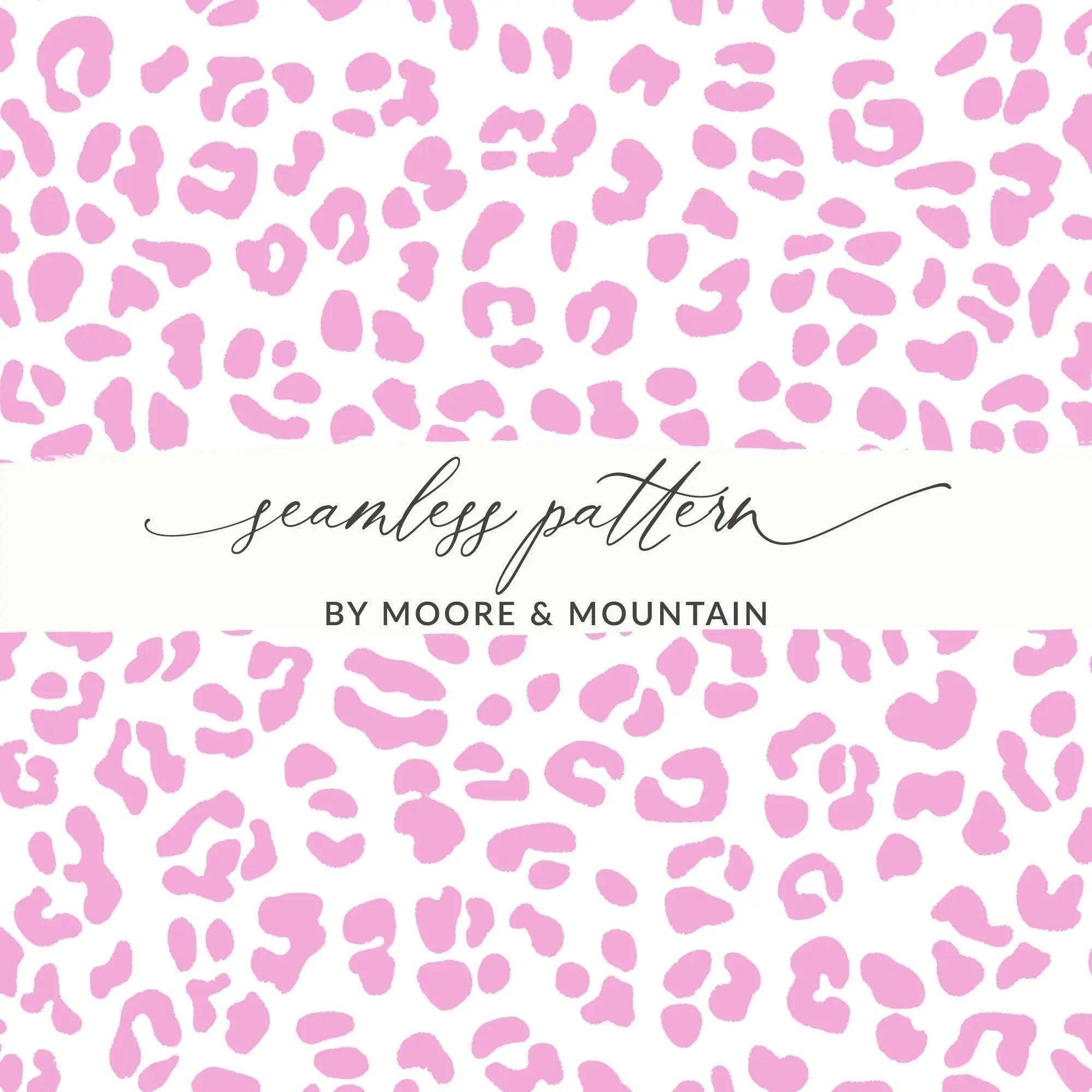 Pink Leopard Print Digital Paper, Seamless Pattern, Animal Print Fabric, Background, Scrapbook Paper, Cheetah Print, Digital Product - Moore and Mountain