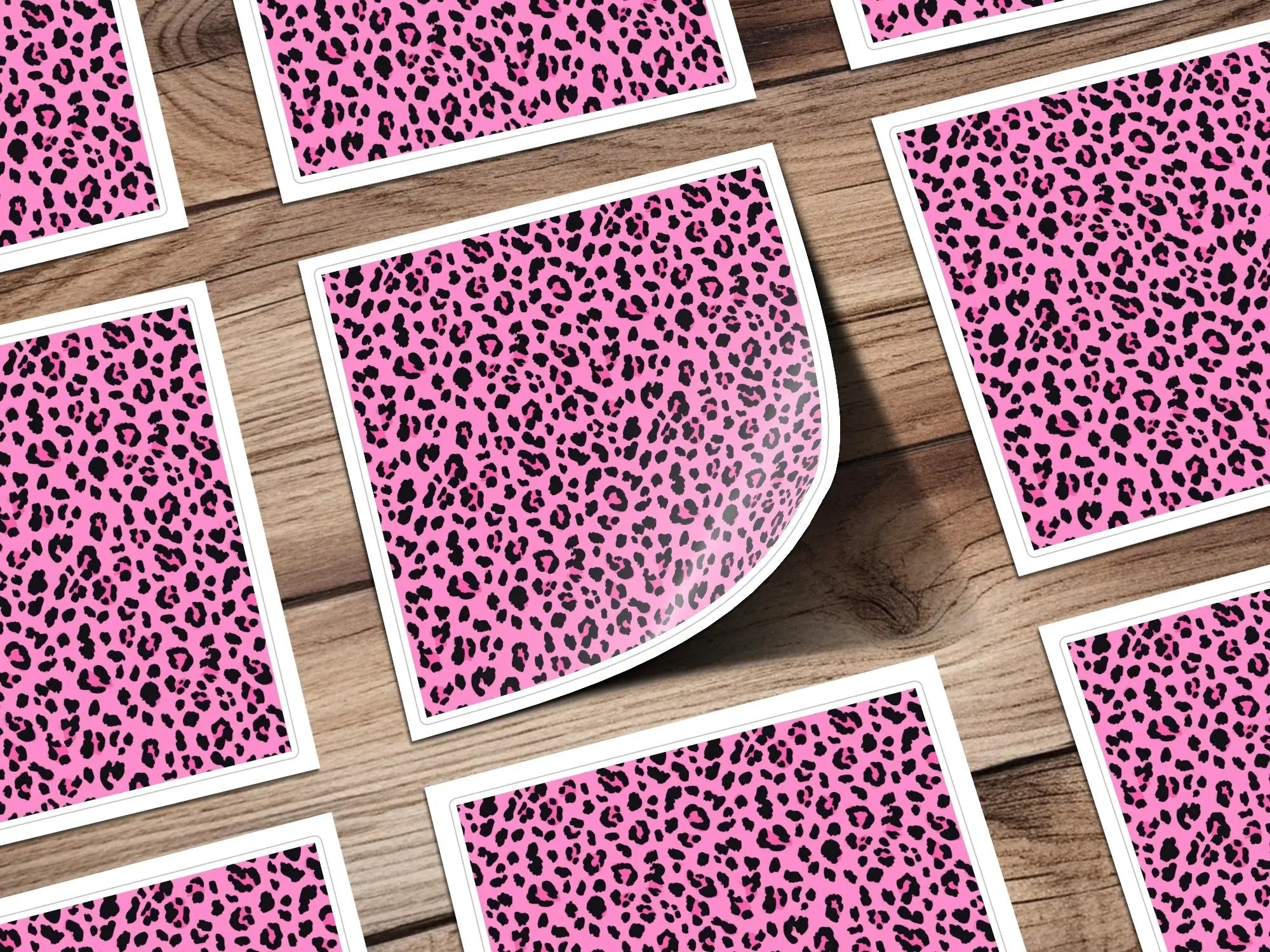 Pink Leopard Print Digital Paper, Seamless Pattern Fabric, Animal Skin JPEG, Commercial Use, Pink and Black, Leopard Skin Digital Download - Moore and Mountain