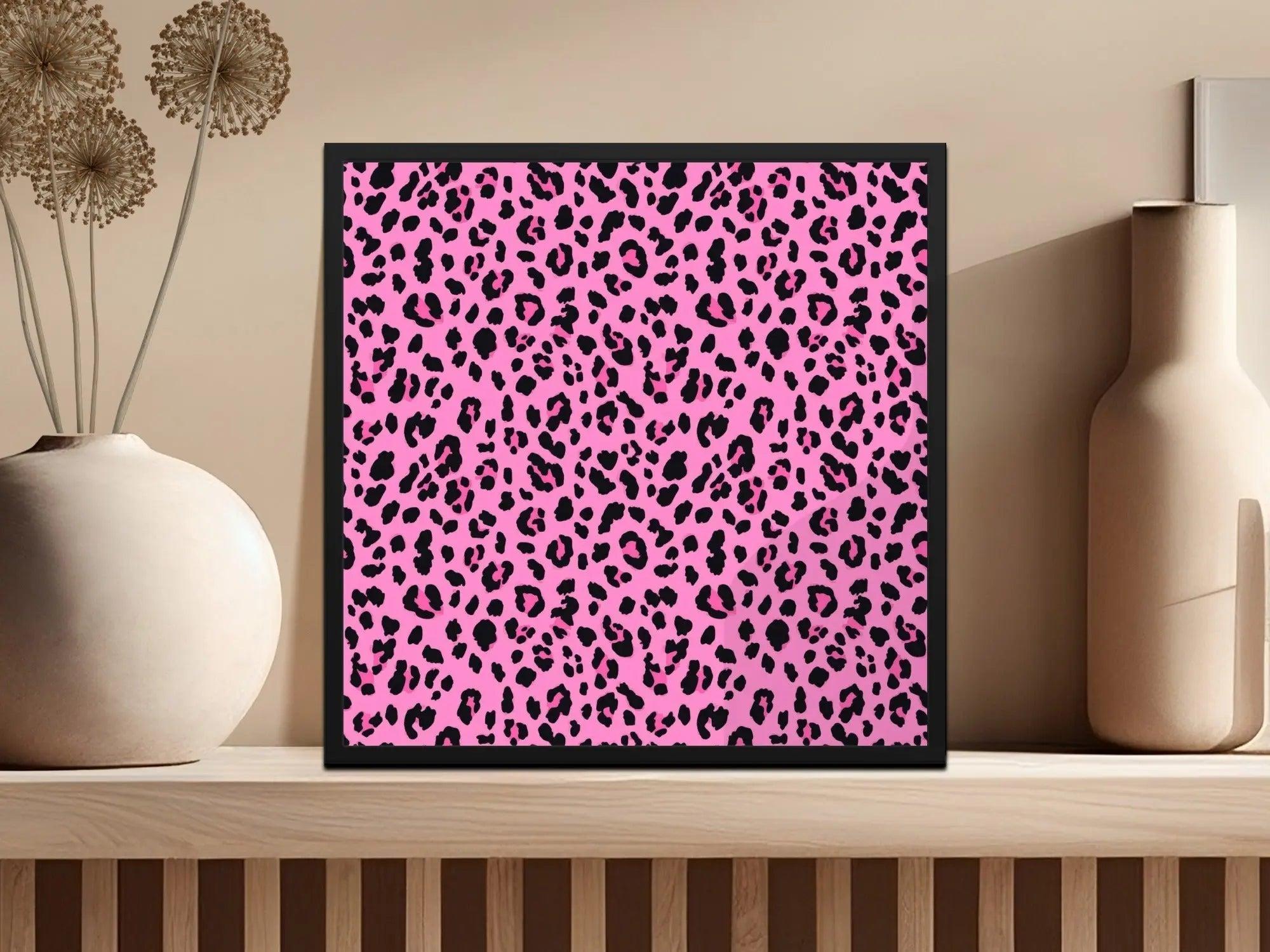 Pink Leopard Print Digital Paper, Seamless Pattern Fabric, Animal Skin JPEG, Commercial Use, Pink and Black, Leopard Skin Digital Download - Moore and Mountain