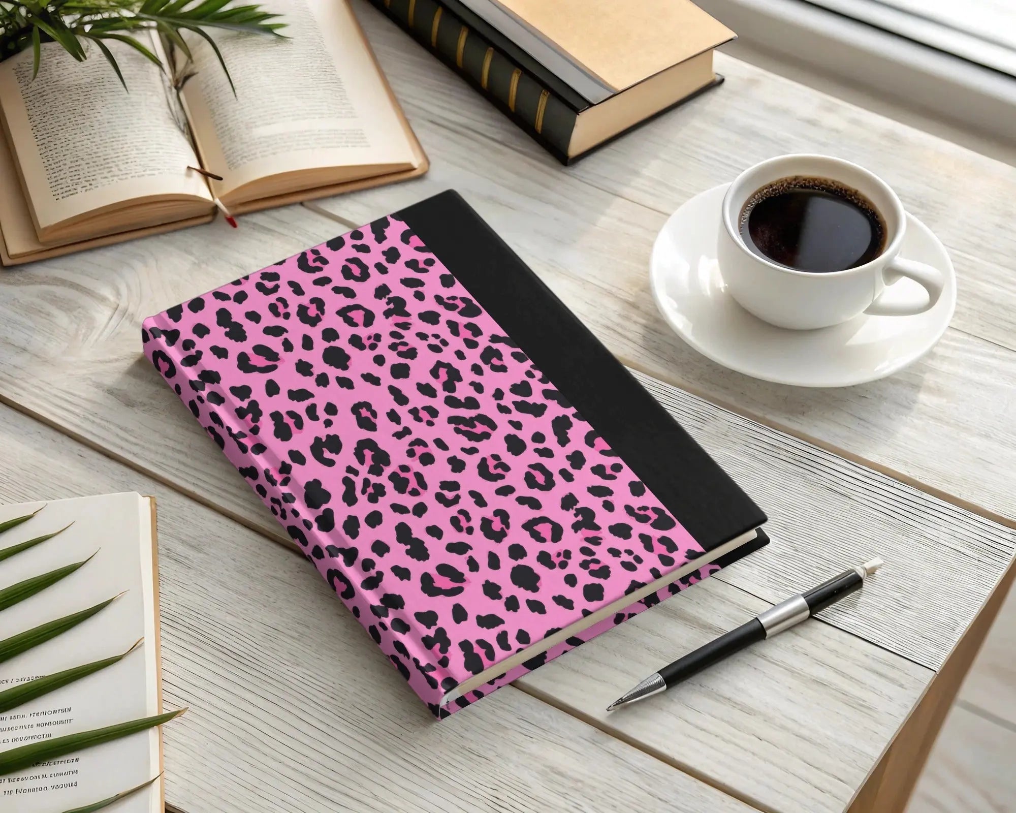 Pink Leopard Print Digital Paper, Seamless Pattern Fabric, Animal Skin JPEG, Commercial Use, Pink and Black, Leopard Skin Digital Download - Moore and Mountain