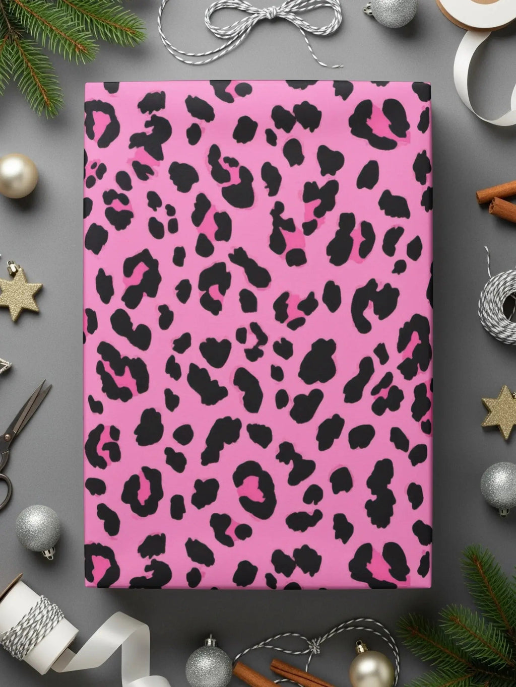 Pink Leopard Print Digital Paper, Seamless Pattern Fabric, Animal Skin JPEG, Commercial Use, Pink and Black, Leopard Skin Digital Download - Moore and Mountain