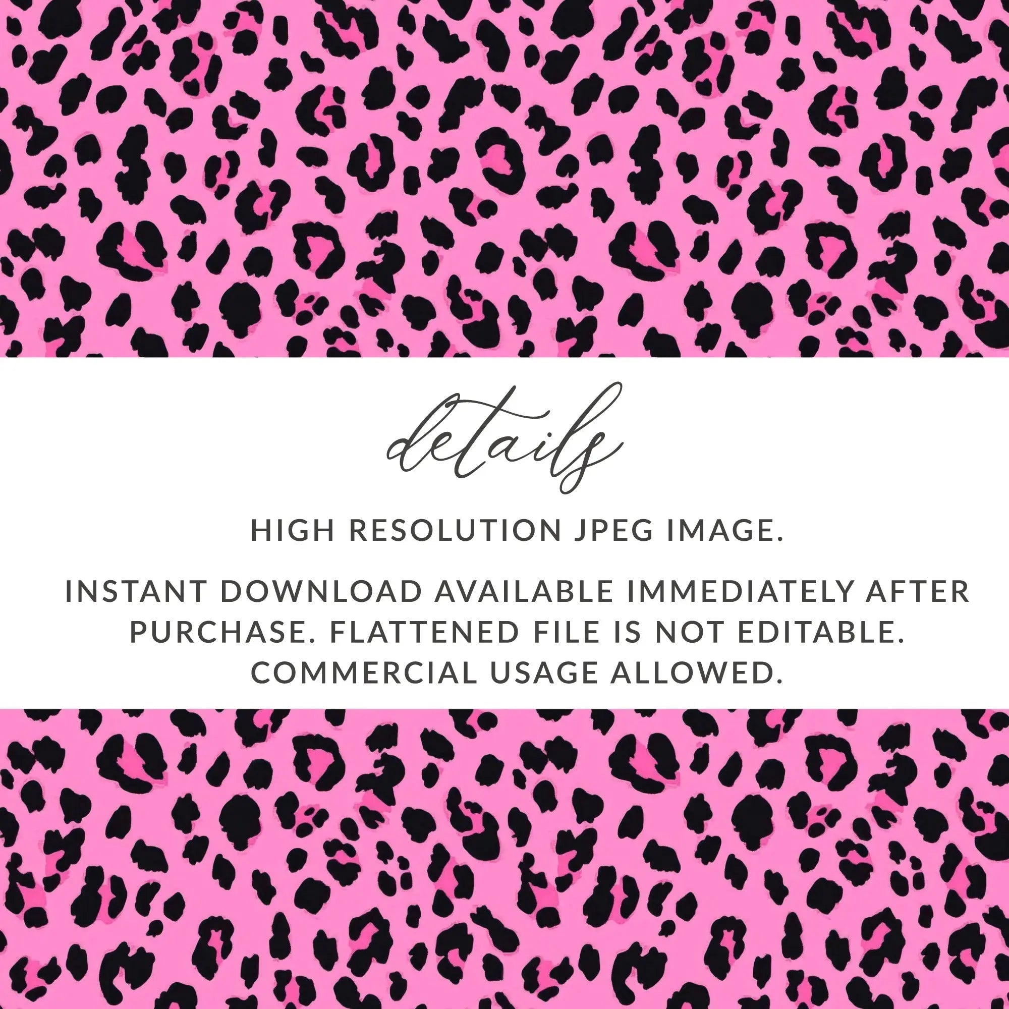 Pink Leopard Print Digital Paper, Seamless Pattern Fabric, Animal Skin JPEG, Commercial Use, Pink and Black, Leopard Skin Digital Download - Moore and Mountain