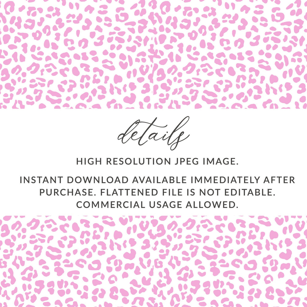 Pink Leopard Print, Digital Seamless Pattern, Animal Print, Girly Pattern, Fashionable Pattern, Scrapbooking, Fabric Design Digital - Moore and Mountain