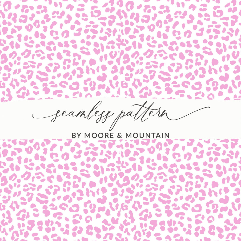 Pink Leopard Print, Digital Seamless Pattern, Animal Print, Girly Pattern, Fashionable Pattern, Scrapbooking, Fabric Design Digital - Moore and Mountain