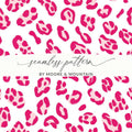 Pink Leopard Print Digital Seamless Pattern, Animal Print Texture, Commercial Use, Scrapbook Paper, Fabric Design, Digital Paper - Moore and Mountain