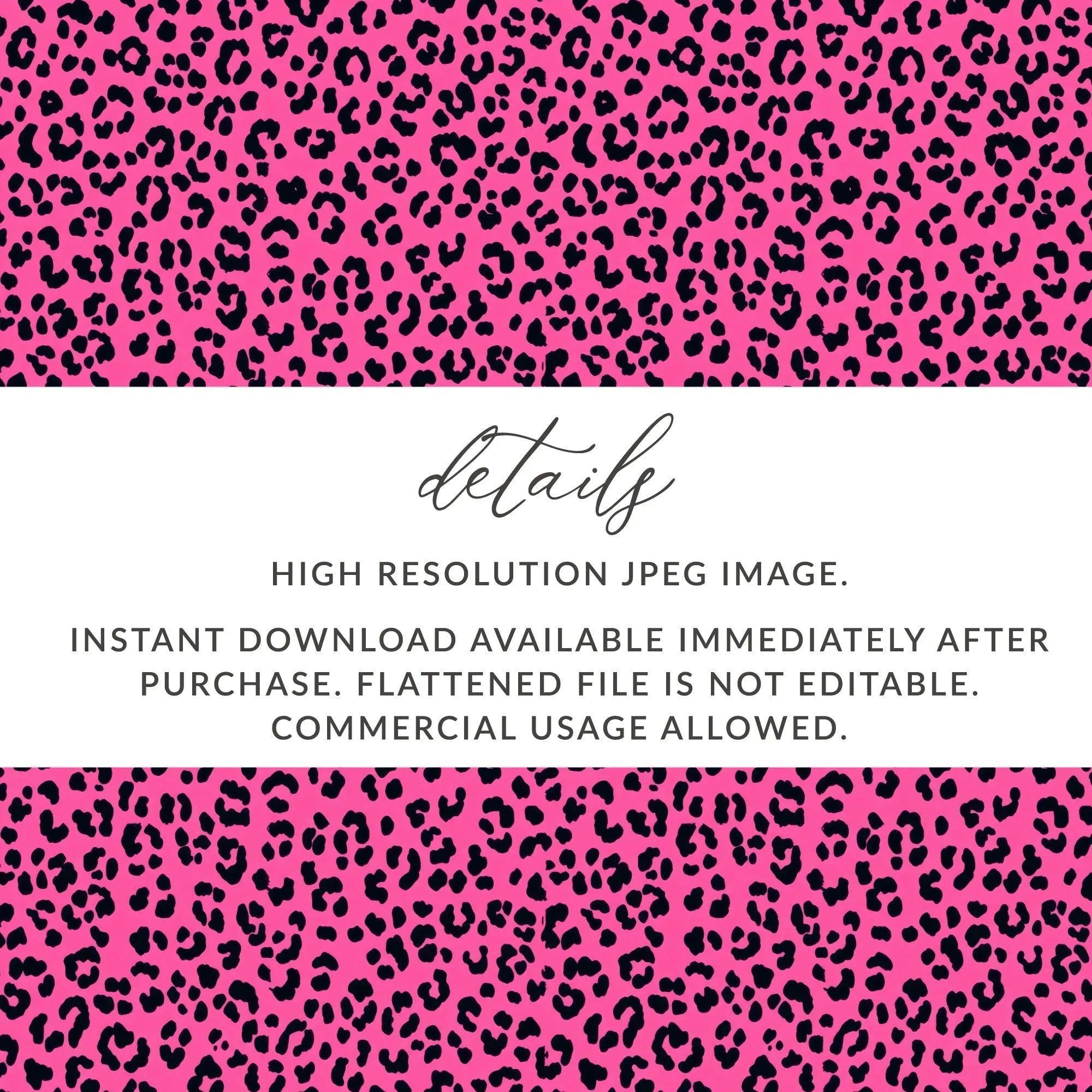 Pink Leopard Print, Seamless Digital Pattern, Animal Print Texture, JPEG Pattern, 12x12 inches, 2 Scales Digital Product - Moore and Mountain