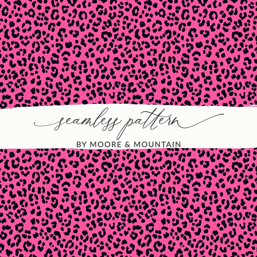 Pink Leopard Print, Seamless Digital Pattern, Animal Print Texture, JPEG Pattern, 12x12 inches, 2 Scales Digital Product - Moore and Mountain