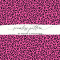 Pink Leopard Print, Seamless Digital Pattern, Animal Print Texture, JPEG Pattern, 12x12 inches, 2 Scales Digital Product - Moore and Mountain