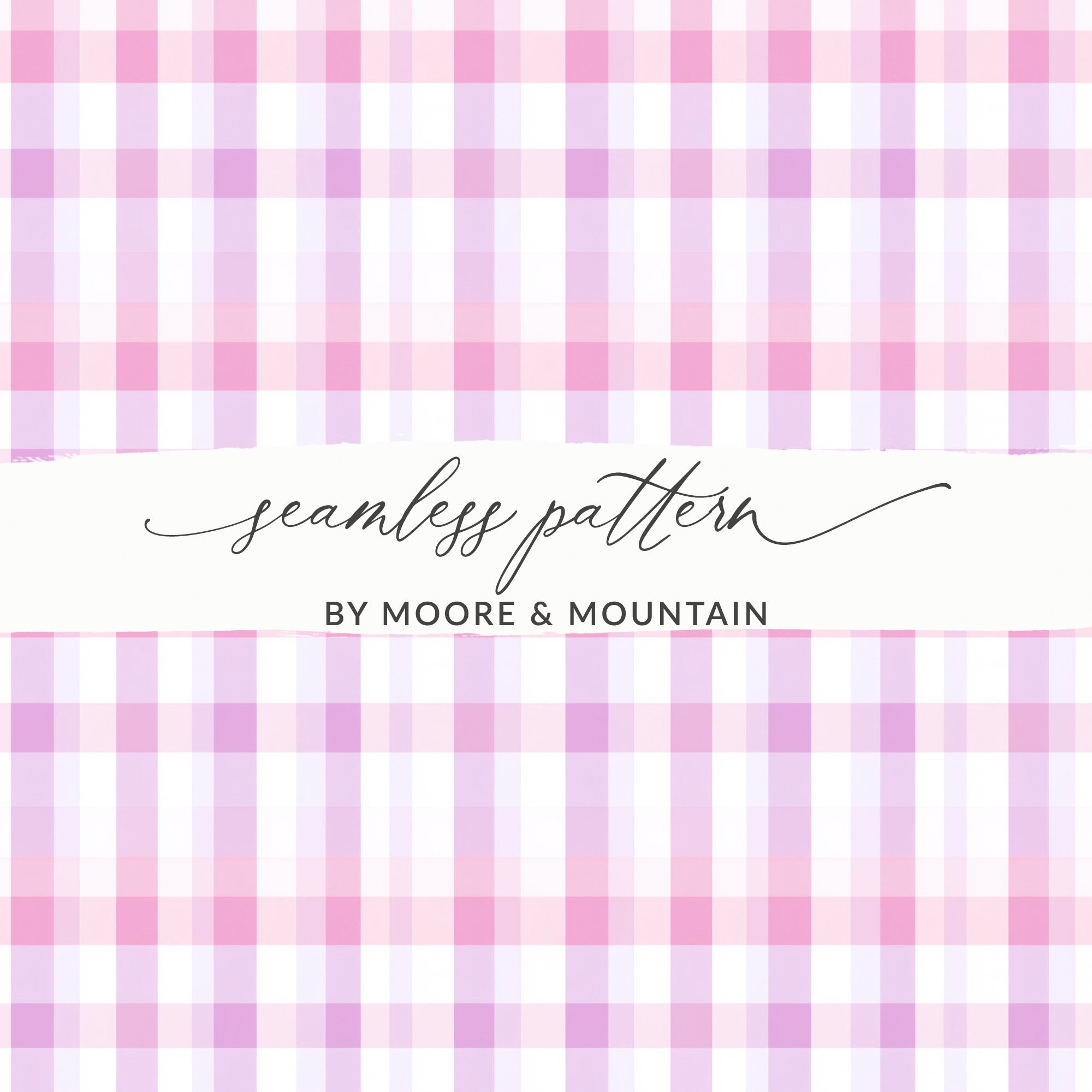 Pink and Purple Plaid Seamless Pattern Design Graphic